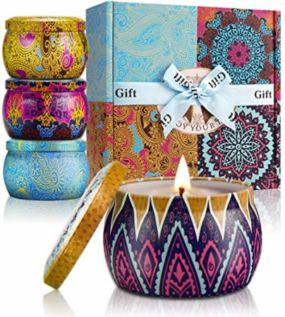 YMing Scented Candles Lavender, Lemon, Mediterranean Fig, Fresh Spring,Natural Soy Wax for Tarot by Tilly Tarot